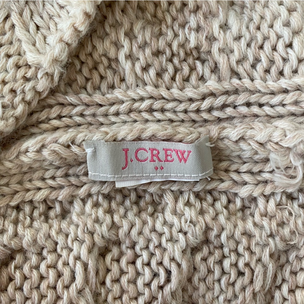 J. Crew Tan Beige Cable-Knit Infinity Scarf - Picture 6 of 7